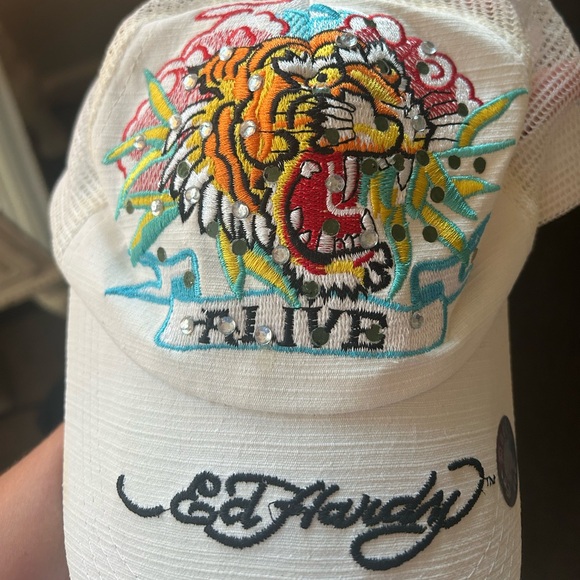 Ed Hardy | Accessories | Vintage Y2k Don Ed Hardy Trucker Snapback ...